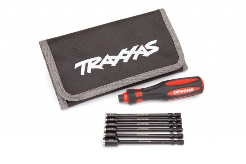 Traxxas Werkzeug-Set mit Tasche Speed-Bit Master-Set Speed-Bit Griff und 6x  Nußdreher 1/4 Zoll (4,0 4,5 5,0 5,5 7,0 8,0mm)