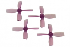 Rakonheli Propellerset 4 Blatt 2222 in transparentem violet 4 Stück (2xCW 2x CCW, 1,5mm Welle) für Blade Torrent 110 FPV