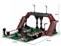 STS Klemmbausteine Eisenbahn Städtischer Banhübergang mit Brücke by NeoSephiroth - 1230 Teile